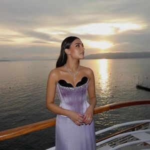 Custom made wedding guest dress